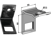 Zinkenhalter "D" für Federzinken 32 x 10 mm mit Verstärkungsfeder 32 x 10 mm, Passender Rahmen 40 x 40 mm, universal Zinkenhalter "D" für Federzinken 32 x 10 mm mit Verstärkungsfeder 32 x 10 mm, Passender Rahmen 40 x 40 mm, universal