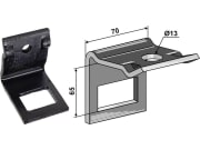 Zinkenhalter "D" für Federzinken 45 x 12 mm, Passender Rahmen 50 x 50 mm, universal Zinkenhalter "D" für Federzinken 45 x 12 mm, Passender Rahmen 50 x 50 mm, universal