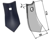 Spitzschar 90 x 170 x 8 mm für Marsk-Stig Spitzschar 90 x 170 x 8 mm für Marsk-Stig