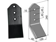 Verschleißteil 240 x 100 x 8 mm für Dal-Bo, Doublet-Record, HE-VA, Väderstad Verschleißteil 240 x 100 x 8 mm für Dal-Bo, Doublet-Record, HE-VA, Väderstad