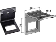 Zinkenhalter "D" für Federzinken 60 x 10 mm, Passender Rahmen 60 x 60 mm, universal Zinkenhalter "D" für Federzinken 60 x 10 mm, Passender Rahmen 60 x 60 mm, universal