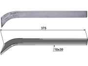 Schwergrubberstiel 375 x 30 x 10 mm für Fendt, Heywang, Rau, Stoll (Dehne) 38 ° Schwergrubberstiel 375 x 30 x 10 mm für Fendt, Heywang, Rau, Stoll (Dehne) 38 °