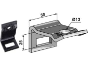 Zinkenhalter "D" für Federzinken 32 x 10 mm, Passender Rahmen 50 x 15 mm für Amazone/BBG Zinkenhalter "D" für Federzinken 32 x 10 mm, Passender Rahmen 50 x 15 mm für Amazone/BBG