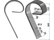 Schleppzinken 522 x 10 mm ohne Verschleißteil für Lemken, Väderstad Schleppzinken 522 x 10 mm ohne Verschleißteil für Lemken, Väderstad