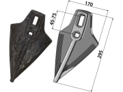 Gänsefußschar 170 x 9 mm, unterseitig hartmetallbeschichtet, für Amazone/BBG Gänsefußschar 170 x 9 mm, unterseitig hartmetallbeschichtet, für Amazone/BBG