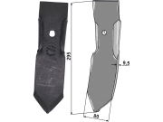 Spitzschar 80 x 295 x 9,5 mm für Nichols Spitzschar 80 x 295 x 9,5 mm für Nichols