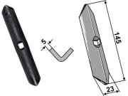 Industriehof® Spitzschar 145 x 23 mm gerade, universal für Kultureggen- und Garezinken, 2.2034 Industriehof® Spitzschar 145 x 23 mm gerade, universal für Kultureggen- und Garezinken, 2.2034