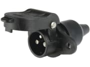 Herth + Buss Steckdose 3-polig, 6 – 24 V, Flachsteckanschluss 6,3 mm, Kunststoff, mit Gummitülle Herth + Buss Steckdose 3-polig, 6 – 24 V, Flachsteckanschluss 6,3 mm, Kunststoff, mit Gummitülle