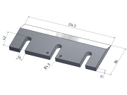 MWS Hackmesser, 214 x 85 x 12,5 mm, für LGU Master 2-12/ 2-14 MWS Hackmesser, 214 x 85 x 12,5 mm, für LGU Master 2-12/ 2-14