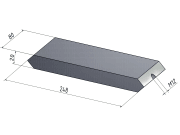 MWS Hackmesser, 248 x 110 x 14 mm, für LGU Master 3, Chipper 60-20 MWS Hackmesser, 248 x 110 x 14 mm, für LGU Master 3, Chipper 60-20