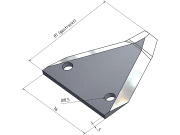 Fräsmesserklinge, 81 x 76 x 4 mm, glatt, für Seko Futtermischwagen Fräsmesserklinge, 81 x 76 x 4 mm, glatt, für Seko Futtermischwagen