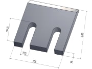 MWS Hackmesser, 200 x 205 x 18 mm, für Starchl MWS Hackmesser, 200 x 205 x 18 mm, für Starchl