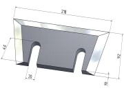 MWS Hackmesser, 215 x 92 x 10 mm, für Schliesing 105 MX/ZX MWS Hackmesser, 215 x 92 x 10 mm, für Schliesing 105 MX/ZX