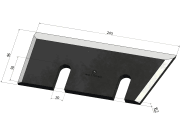 MWS Hackmesser, 245 x 95 x 10 mm, für Schliesing 110/115/200 MX/ZX MWS Hackmesser, 245 x 95 x 10 mm, für Schliesing 110/115/200 MX/ZX