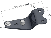 Messerhalter, 184 x 108 x 4 mm, Bohrung 12 mm, für Niemeyer Messerhalter, 184 x 108 x 4 mm, Bohrung 12 mm, für Niemeyer