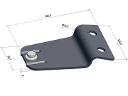 Messerhalter, 182,4 x 124.6; 78.7 x 4 mm, Bohrung 16,5 mm, für Niemeyer Messerhalter, 182,4 x 124.6; 78.7 x 4 mm, Bohrung 16,5 mm, für Niemeyer