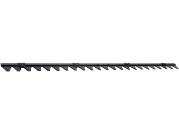 ESM Mähmesser 117 cm, Schwinghebelbalken, gewölbte Klingen, ohne Verstärkungsleiste, Klingen 23, für Agria, Brumi, Sep ESM Mähmesser 117 cm, Schwinghebelbalken, gewölbte Klingen, ohne Verstärkungsleiste, Klingen 23, für Agria, Brumi, Sep