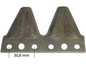 ESM Doppelklinge 73 x 101,6 x 2 mm, gewölbt, für Agria, Al-Ko, ESM, Iseki ESM Doppelklinge 73 x 101,6 x 2 mm, gewölbt, für Agria, Al-Ko, ESM, Iseki