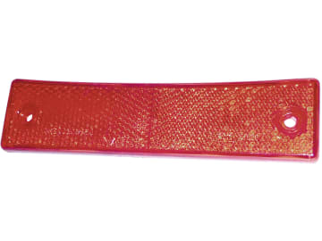 Hella® Rückstrahler rechteckig, rot, 140 x 38 x 6,5 mm, geschraubt; mit Bohrung, 8RA 123 251-005 Hella® Rückstrahler rechteckig, rot, 140 x 38 x 6,5 mm, geschraubt; mit Bohrung, 8RA 123 251-005