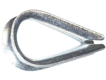 Hevi Kausche 6 mm, Metall verzinkt, DIN 6899 B für Stahlseil, 2 St. Hevi Kausche 6 mm, Metall verzinkt, DIN 6899 B für Stahlseil, 2 St.