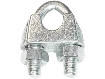 Hevi Seilklemme 8 mm/5/16", Metall verzinkt, DIN 741 für Stahlseil, 2 St. Hevi Seilklemme 8 mm/5/16", Metall verzinkt, DIN 741 für Stahlseil, 2 St.
