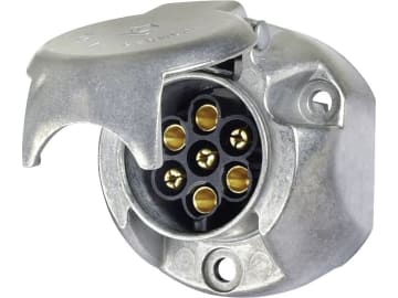 Herth + Buss Steckdose "N-Typ", 7-polig, 6 – 12 V, Flachsteckanschluss, Aluminium, ISO 1724 N-Typ, 51 305 220 Herth + Buss Steckdose "N-Typ", 7-polig, 6 – 12 V, Flachsteckanschluss, Aluminium, ISO 1724 N-Typ, 51 305 220