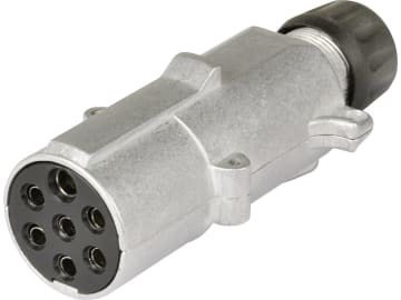 Herth + Buss Stecker "N-Typ", 7-polig, 24 V, Flachsteckanschluss 6,3 mm, Aluminium, ISO 1185 N-Typ, 51 305 586 Herth + Buss Stecker "N-Typ", 7-polig, 24 V, Flachsteckanschluss 6,3 mm, Aluminium, ISO 1185 N-Typ, 51 305 586