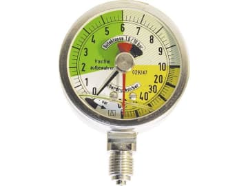 Holder Manometer Ø 100 mm, 1/4" AG unten, Betriebsdruck 0 bis 25 bar, 025274 Holder Manometer Ø 100 mm, 1/4" AG unten, Betriebsdruck 0 bis 25 bar, 025274