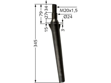 Industriehof® Kreiseleggenzinken links/rechts, 345 mm, M 20 x 1,5 für Celli, Perugini, RH-11 F Industriehof® Kreiseleggenzinken links/rechts, 345 mm, M 20 x 1,5 für Celli, Perugini, RH-11 F