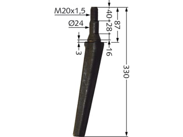 Industriehof® Kreiseleggenzinken links/rechts, 330 mm, M 20 x 1,5 für Fliegl, RH-7 SP Industriehof® Kreiseleggenzinken links/rechts, 330 mm, M 20 x 1,5 für Fliegl, RH-7 SP