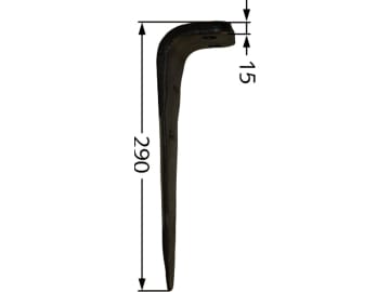 Industriehof® Kreiseleggenzinken links/rechts 95 x 290 x 15 mm, Bohrung 17 mm für Morra, RH-72 Industriehof® Kreiseleggenzinken links/rechts 95 x 290 x 15 mm, Bohrung 17 mm für Morra, RH-72