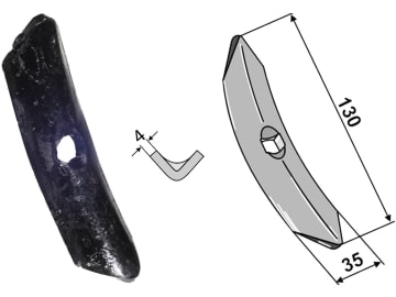 Industriehof® Spurlockererschar 130 x 35 x 4 mm für Spurlockerzinken Amazone, 1.10.070-1 Industriehof® Spurlockererschar 130 x 35 x 4 mm für Spurlockerzinken Amazone, 1.10.070-1