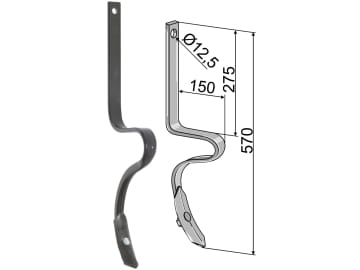 Industriehof® Spurlockerzinken 570 x 10 x 32 mm mit Schar, für Amazone, 10.5015/1 Industriehof® Spurlockerzinken 570 x 10 x 32 mm mit Schar, für Amazone, 10.5015/1