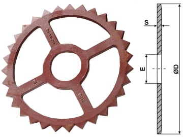 Industriehof® Sternring Ø 530 mm, 118 mm, 18,0 mm, Grauguss (GG20), für universal, 311-530 Industriehof® Sternring Ø 530 mm, 118 mm, 18,0 mm, Grauguss (GG20), für universal, 311-530