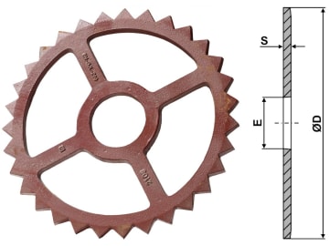 Industriehof® Sternring Ø 530 mm, 118 mm, 18,0 mm, Sphäroguss (GGG50), für universal, 311-531 Industriehof® Sternring Ø 530 mm, 118 mm, 18,0 mm, Sphäroguss (GGG50), für universal, 311-531