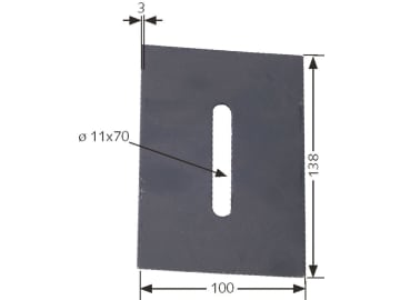 Industriehof® Abstreifer 138 x 100 x 3 mm, Bohrung 70 x 11 mm für Lely, 51-L105 Industriehof® Abstreifer 138 x 100 x 3 mm, Bohrung 70 x 11 mm für Lely, 51-L105