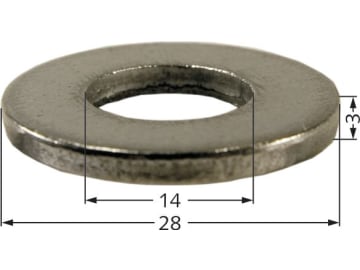 Industriehof® Scheibe 14 x 28 x 3 mm für Doppstadt, Epoke, 63-EPO-82 Industriehof® Scheibe 14 x 28 x 3 mm für Doppstadt, Epoke, 63-EPO-82