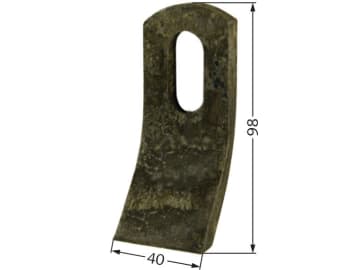 Industriehof® Schlegelmesser 98 x 40 x 10 mm, Bohrung 34 x 16 mm, für Mulag, Noremat, Gilbers, 63-MUL-54 Industriehof® Schlegelmesser 98 x 40 x 10 mm, Bohrung 34 x 16 mm, für Mulag, Noremat, Gilbers, 63-MUL-54
