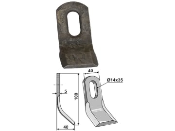 Industriehof® Y-Messer 100 x 40 x 5 mm, Bohrung 35 x 14 mm, für Mott, Rousseau, S.M.A., 63-ROU-53 Industriehof® Y-Messer 100 x 40 x 5 mm, Bohrung 35 x 14 mm, für Mott, Rousseau, S.M.A., 63-ROU-53