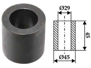 Industriehof® Buchse 45 x 8 mm, Ø innen 29 mm, Ø außen 45 mm, für Sauerburger, 63-SAU-06 Industriehof® Buchse 45 x 8 mm, Ø innen 29 mm, Ø außen 45 mm, für Sauerburger, 63-SAU-06