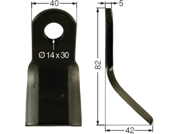 Industriehof® Y-Messer 82 x 40 x 5 mm, Bohrung 30 x 14 mm, für Mulcher: Agrimaster, Agrotec, Agria, Caroni, Fischer, HMF Frei, Maschio, Rasant, S.M.A., Zappator, 63-SM-01 Industriehof® Y-Messer 82 x 40 x 5 mm, Bohrung 30 x 14 mm, für Mulcher: Agrimaster, Agrotec, Agria, Caroni, Fischer, HMF Frei, Maschio, Rasant, S.M.A., Zappator, 63-SM-01