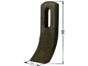 Industriehof® Schlegelmesser 98 x 35 x 10 mm, Bohrung 33 x 14 mm, für Mulcher Votex, 63-VOT-52 Industriehof® Schlegelmesser 98 x 35 x 10 mm, Bohrung 33 x 14 mm, für Mulcher Votex, 63-VOT-52