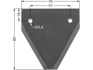 Mörtl Messerklinge Glatt "N336", 80 x 76 x 2 mm, M 002960 für Doppelmesser-Mähbalken Mörtl Mörtl Messerklinge Glatt "N336", 80 x 76 x 2 mm, M 002960 für Doppelmesser-Mähbalken Mörtl