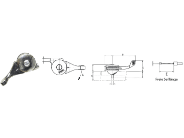 Regulierhebel links Magura HA/HB, 158 °, Hub 41 mm, E 32 mm, Übersetzung 1:3,5 Regulierhebel links Magura HA/HB, 158 °, Hub 41 mm, E 32 mm, Übersetzung 1:3,5
