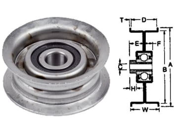 Spannrolle B 69,85 mm, C 9,53 mm, D 22,23 mm, für Husqvarna, JOHN DEERE Spannrolle B 69,85 mm, C 9,53 mm, D 22,23 mm, für Husqvarna, JOHN DEERE