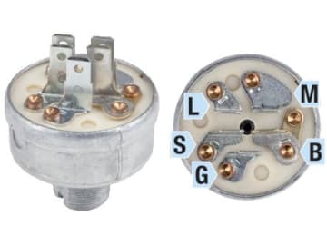 Zündschloss Einbaumaß Ø 16 mm, 5 x Steckanschluss, 4 Positionen, Magnetzündung Zündschloss Einbaumaß Ø 16 mm, 5 x Steckanschluss, 4 Positionen, Magnetzündung