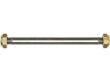 Suevia Achse 8 x 106 mm mit 2 Muttern Messing, für Tränkebecken Mod. 15, 115, 102.0157 Suevia Achse 8 x 106 mm mit 2 Muttern Messing, für Tränkebecken Mod. 15, 115, 102.0157
