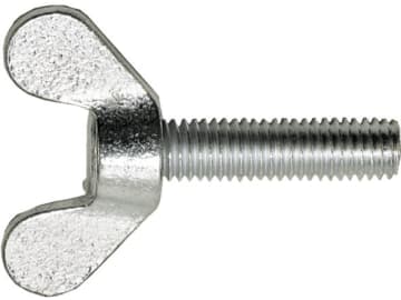 Flügelschraube DIN 316, 4.6, verzinkt; gelb passiviert (A2C), runde, deutsche Form Flügelschraube DIN 316, 4.6, verzinkt; gelb passiviert (A2C), runde, deutsche Form