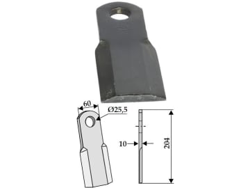 Industriehof® Schlegelmesser gerade 204 x 60 x 10 mm, Bohrung 25,5 mm, für Breviglieri, Falc, Kuhn, M.E.A.A.T., Nobili, Omarv, Quivogne, Vogel & Noot Fräsen, 63-NOB-04 Industriehof® Schlegelmesser gerade 204 x 60 x 10 mm, Bohrung 25,5 mm, für Breviglieri, Falc, Kuhn, M.E.A.A.T., Nobili, Omarv, Quivogne, Vogel & Noot Fräsen, 63-NOB-04