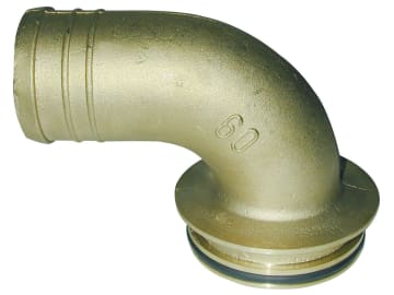 Hücobi Schlauchanschluss, Ø 60 mm, 90 °, gebogen, für MZ Syphonabscheider aus Messing, 8222 060002 Hücobi Schlauchanschluss, Ø 60 mm, 90 °, gebogen, für MZ Syphonabscheider aus Messing, 8222 060002